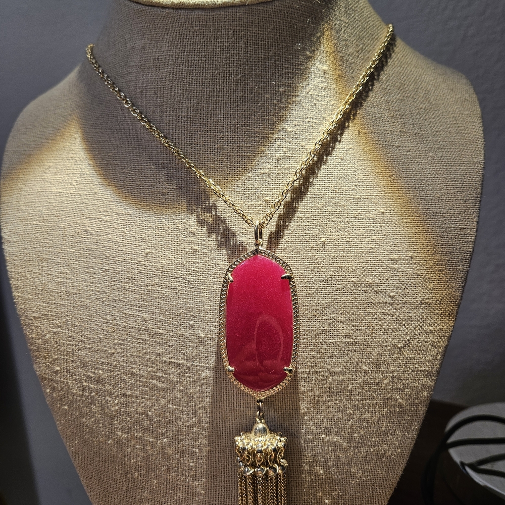 Kendra Scott Rayne Bright Red necklace with tassel